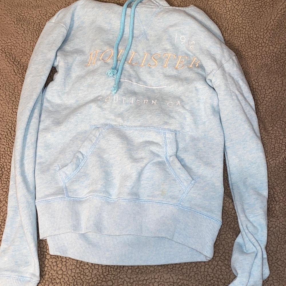 Light blue Hollister hoodie